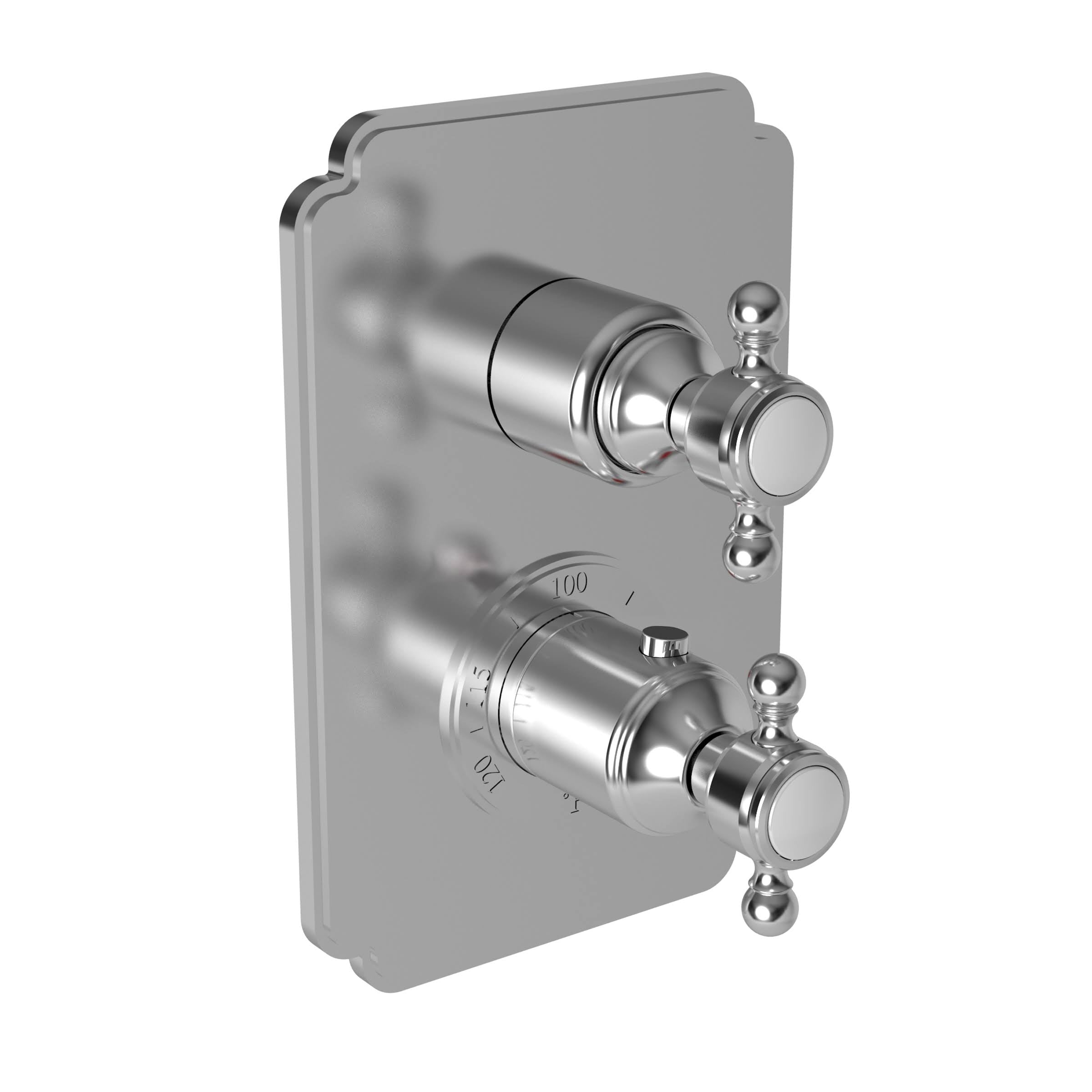 Polished Nickel Square Thermostatic Trim Plate with Handle L34206