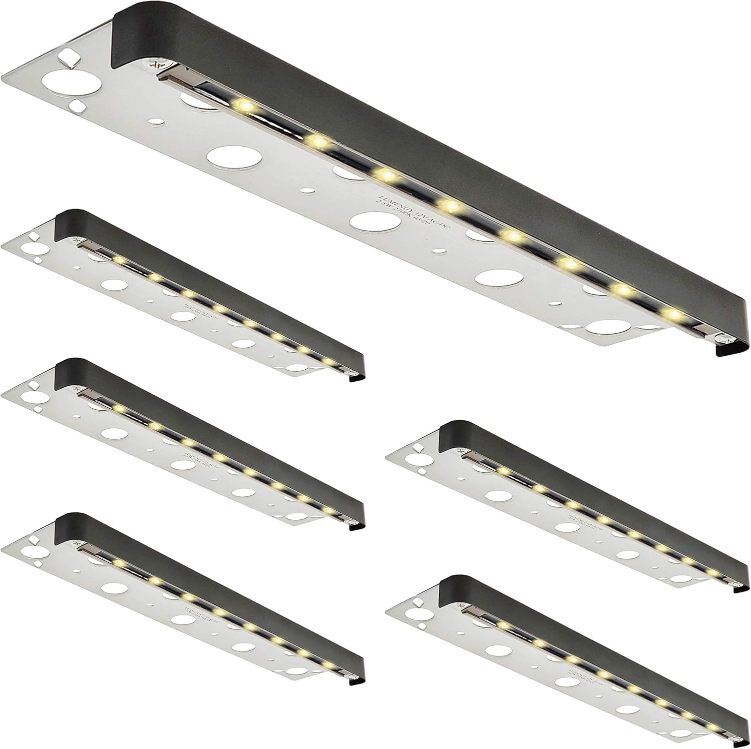 6-Pack 7 Inch 1.5W LED Hardscape Lights, IP-67 Waterproof, 12V, 2700K H601761