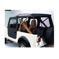 Black Soft Top with Clear Windows and One-Piece Doors Y7870