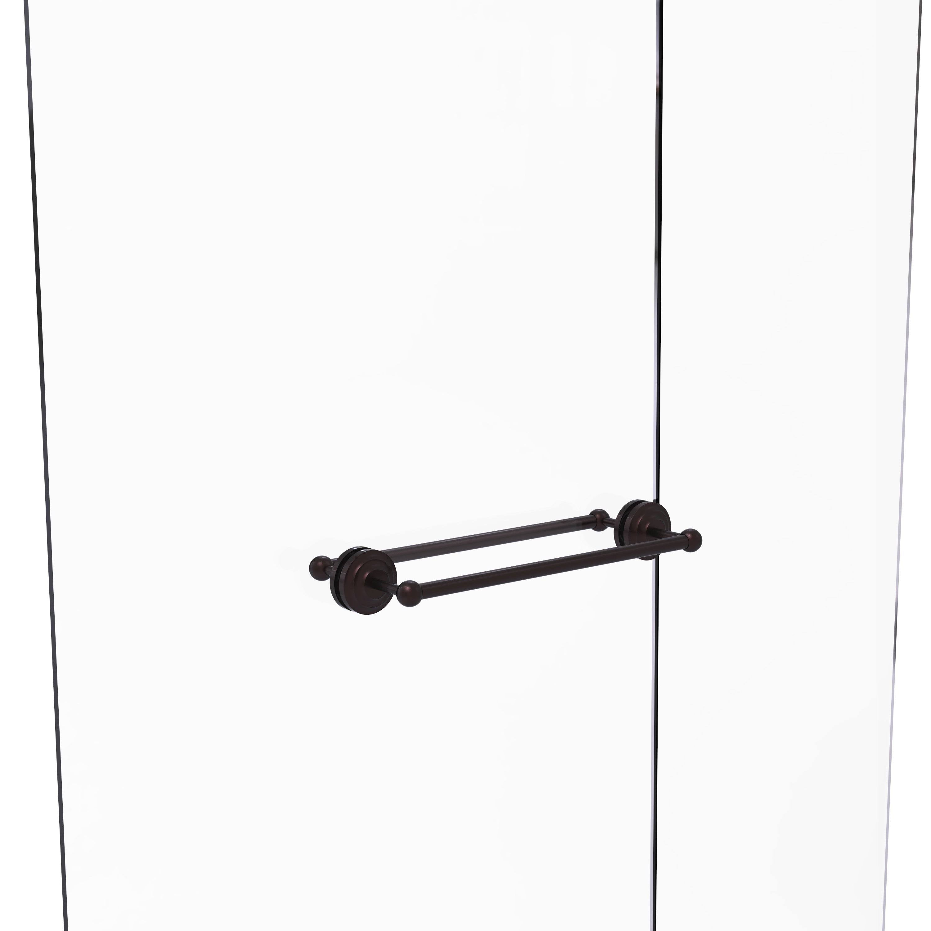 Antique Bronze 18 Inch Shower Door Towel Bar I588