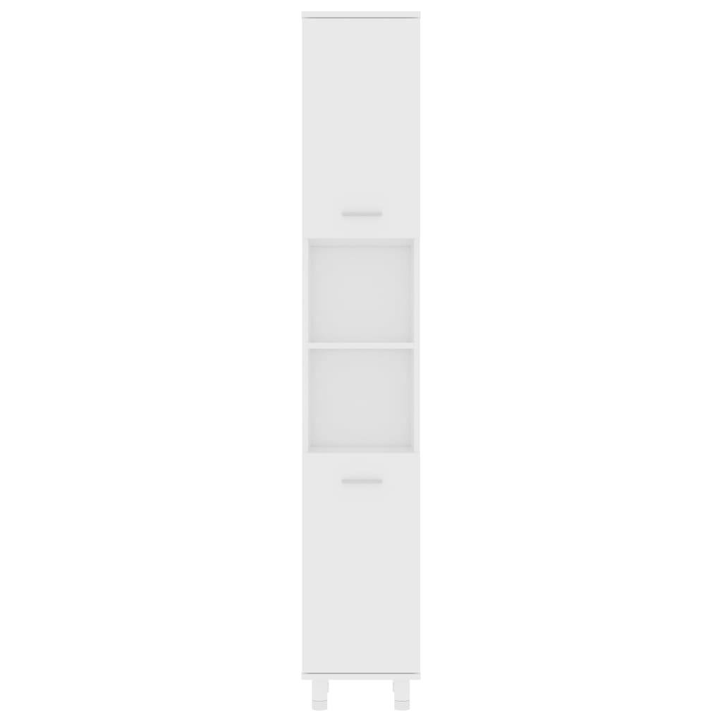 White and Sonoma Oak Bathroom Cabinet Chipboard I60201