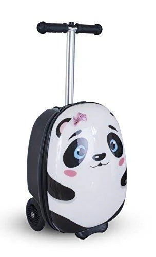 White Polly The Panda Scooter Suitcase C7876