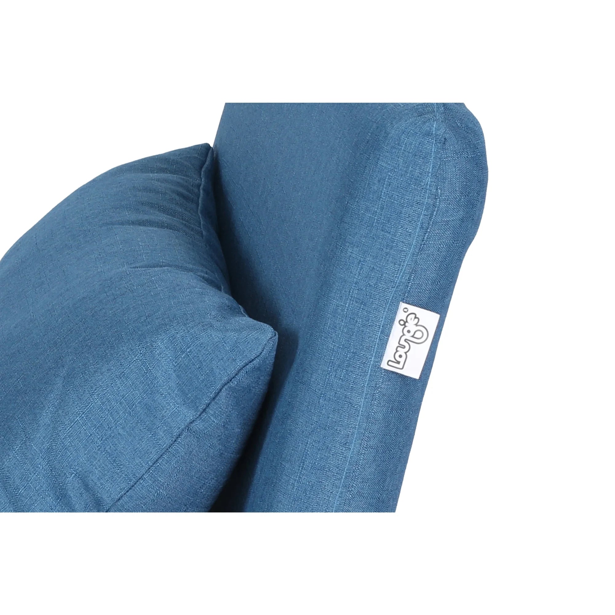 Blue Linen 5 Position Adjustable Convertible Floor Chair I281