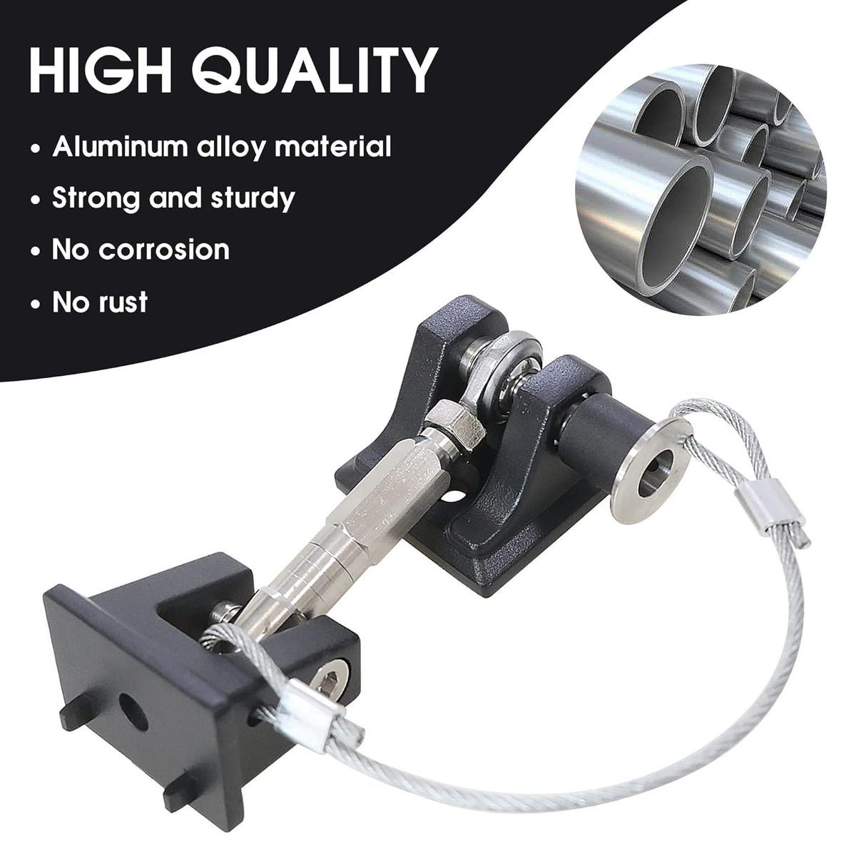 Aluminum Locking Hood Latch Kit for Jeep Wrangler JK, 1 Pair Pack of 2 R379507