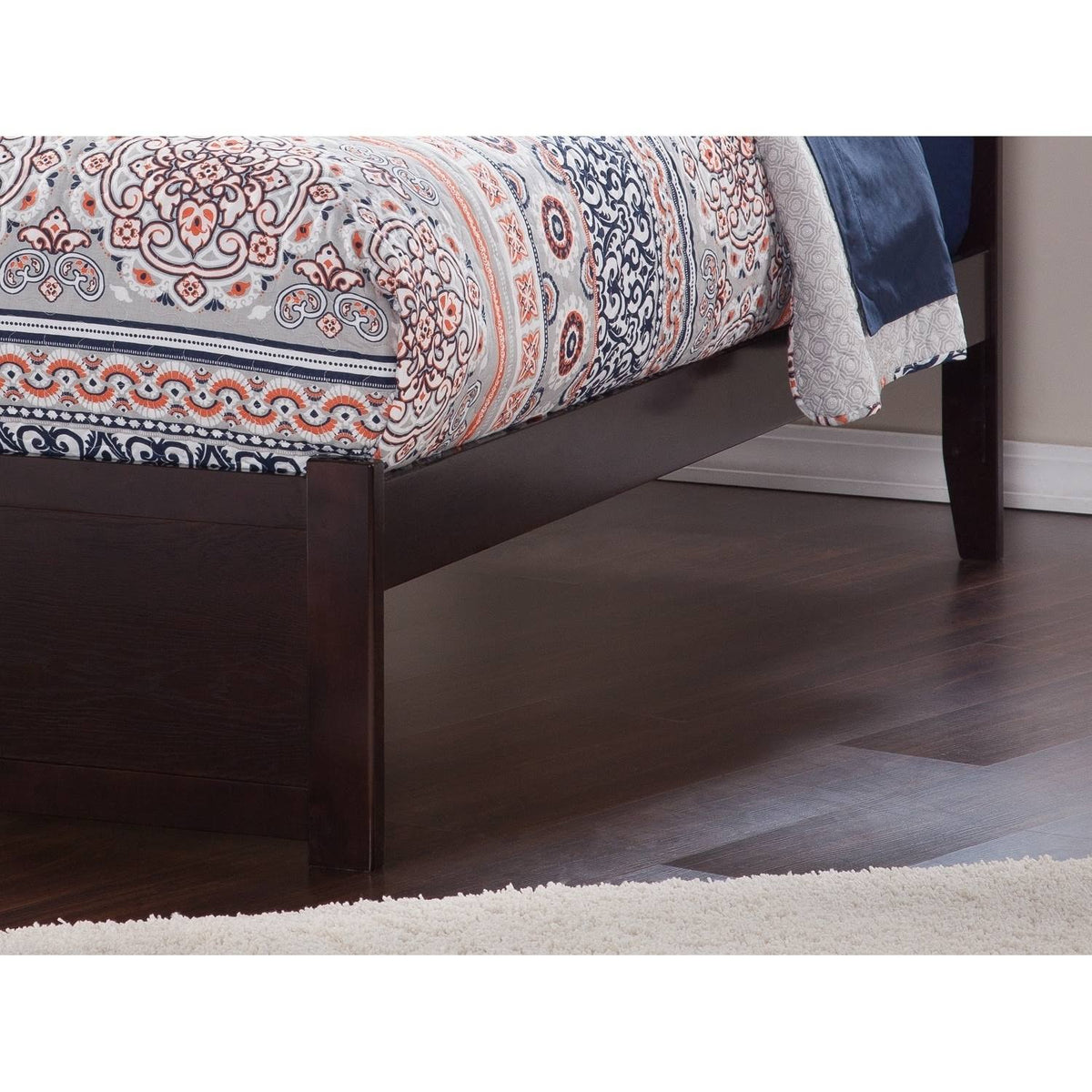 Full Flat Panel Foot Board with 2 Bed Drawers Espresso D550