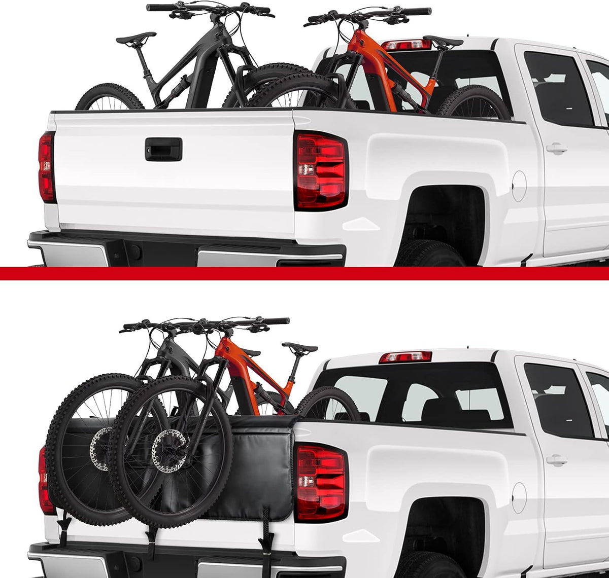 Tailgate Pad for Pickup Truck with Tool Pockets and Velcro Bike Straps 52" Wide Pack of 2 U49307