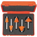 5-Piece Chamfer Bit Set with Carrying Case 1/2-Inch E590813