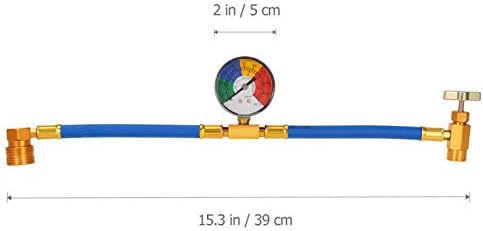 R134A AC Refrigerant Charge Hose Kit with 100PSI Pressure Gauge M501