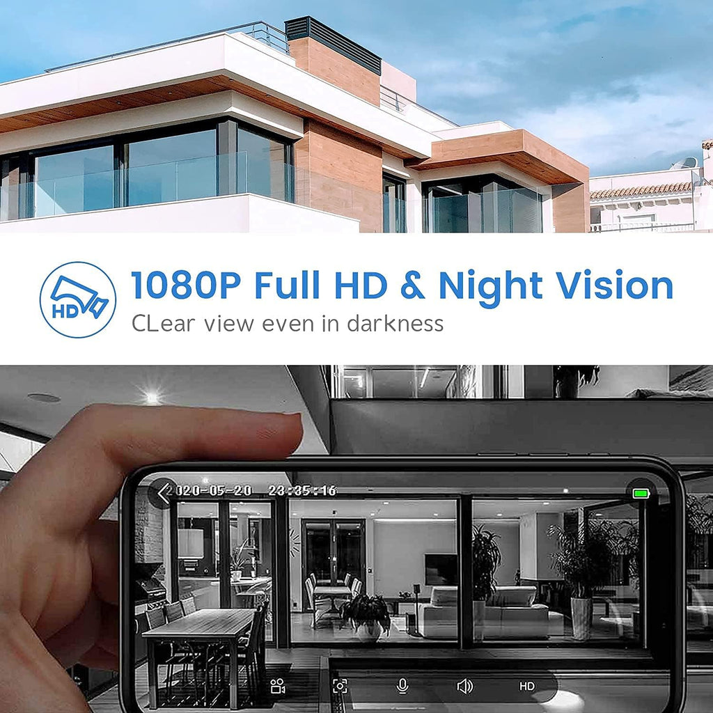 Wireless Video Doorbell Camera with Chime, 1080P HD, Pack of 2 R527358