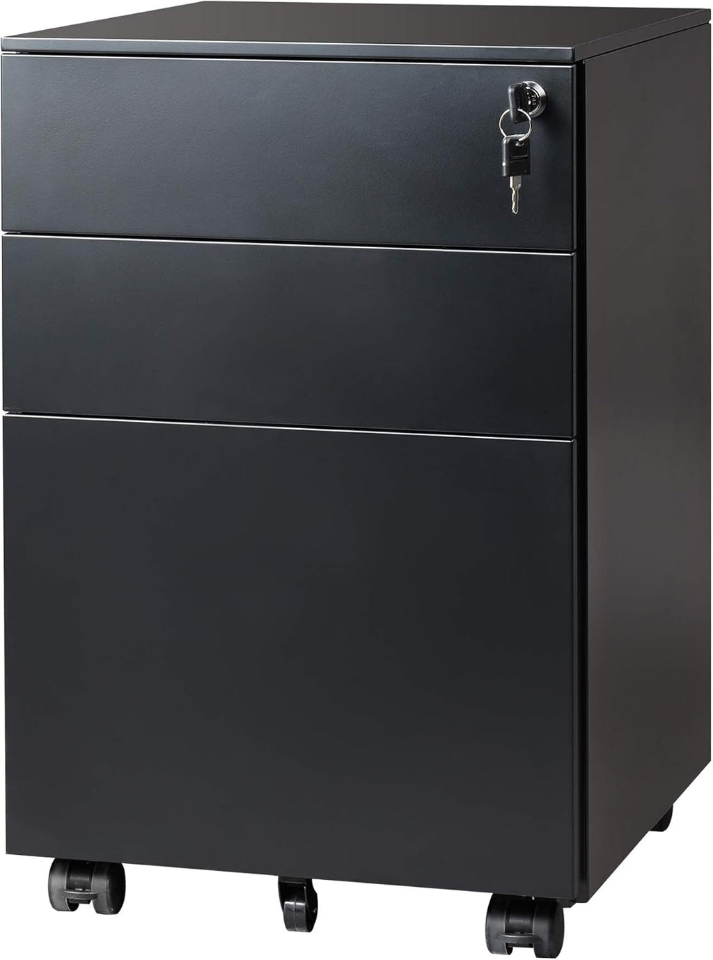 White 3 Drawer Locking File Cabinet S877912