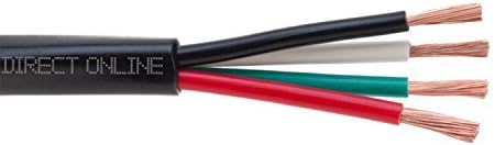 14AWG 4 Conductor Direct Burial Speaker Cable 250FT Bulk Spool B45718