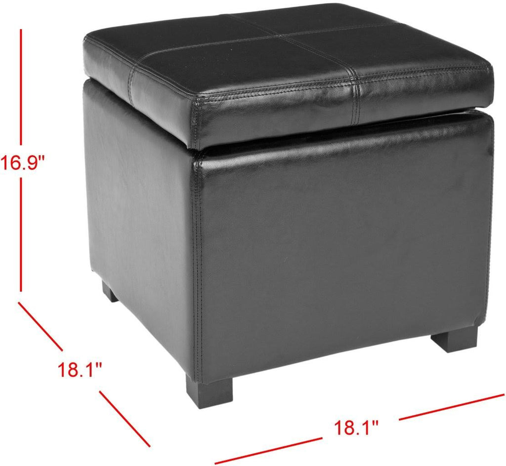 Brown Square Ottoman T81435