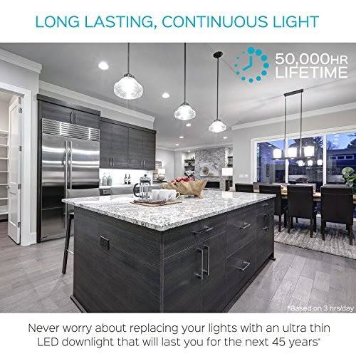 3 inch Ultra Thin LED Recessed Light with Junction Box, 7W, 5000K Dimmable, 450 Lumens S847425