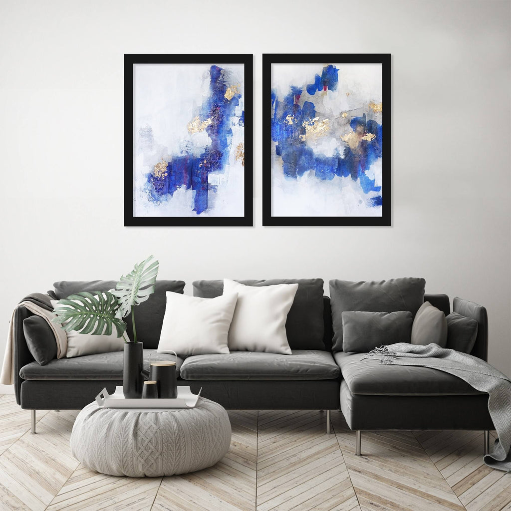2 Piece Black Framed Print Set R38763