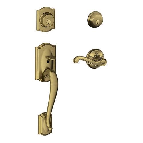 Satin Nickel Double Cylinder Handleset Y93555