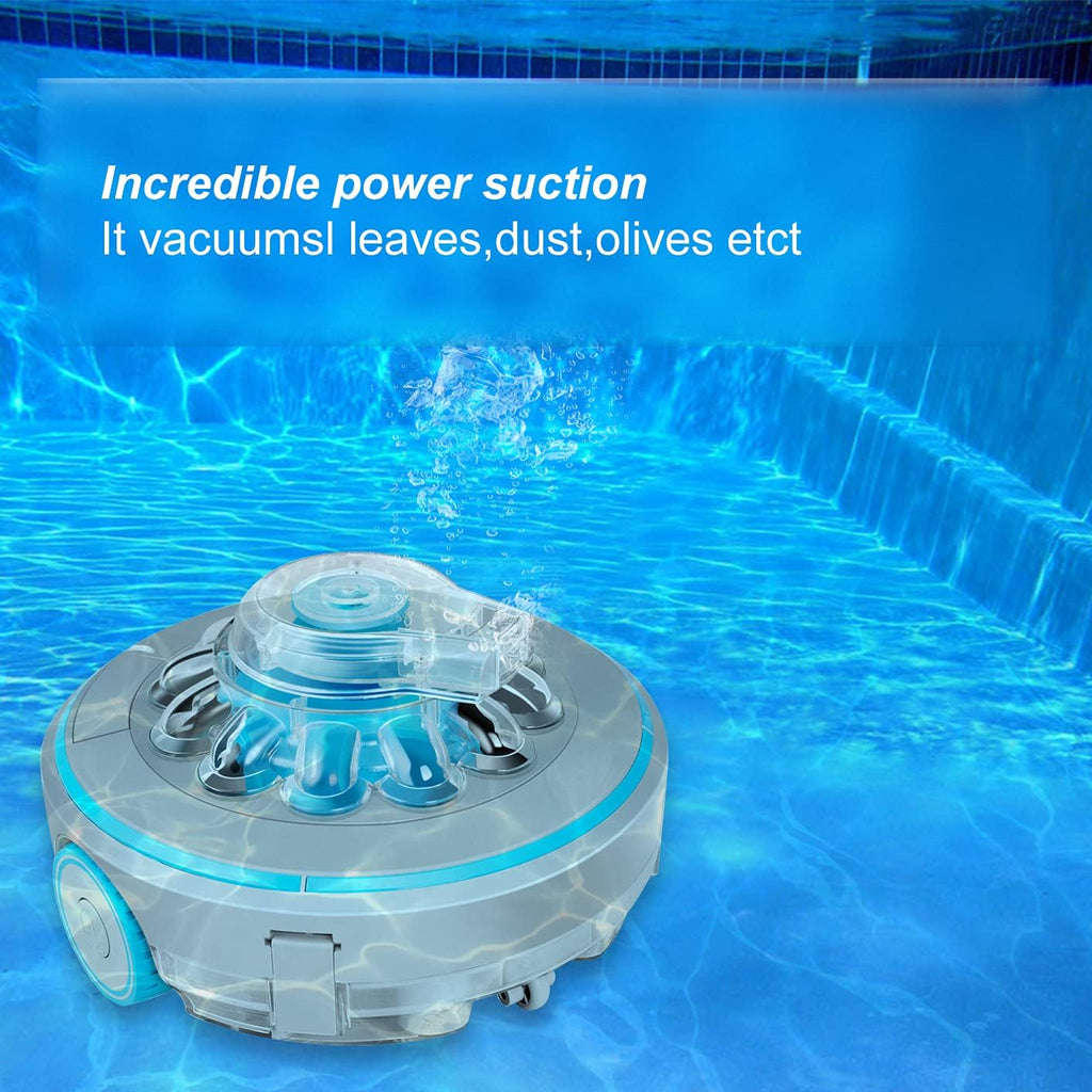 Cordless Automatic Pool Cleaner with Rechargeable Battery, IPX8 Waterproof Pool Robot Y985