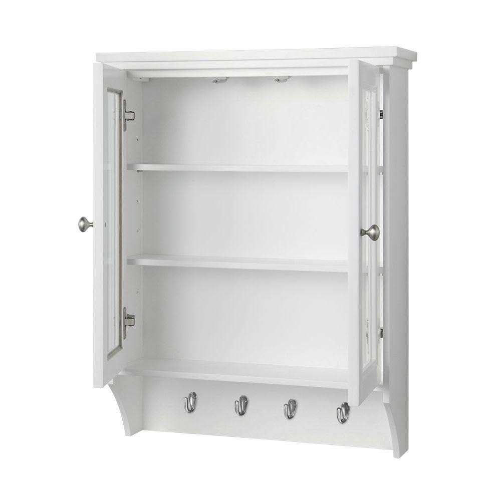 White Wall Cabinet with Glass Door S9219