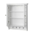 White Wall Cabinet with Glass Door S9219