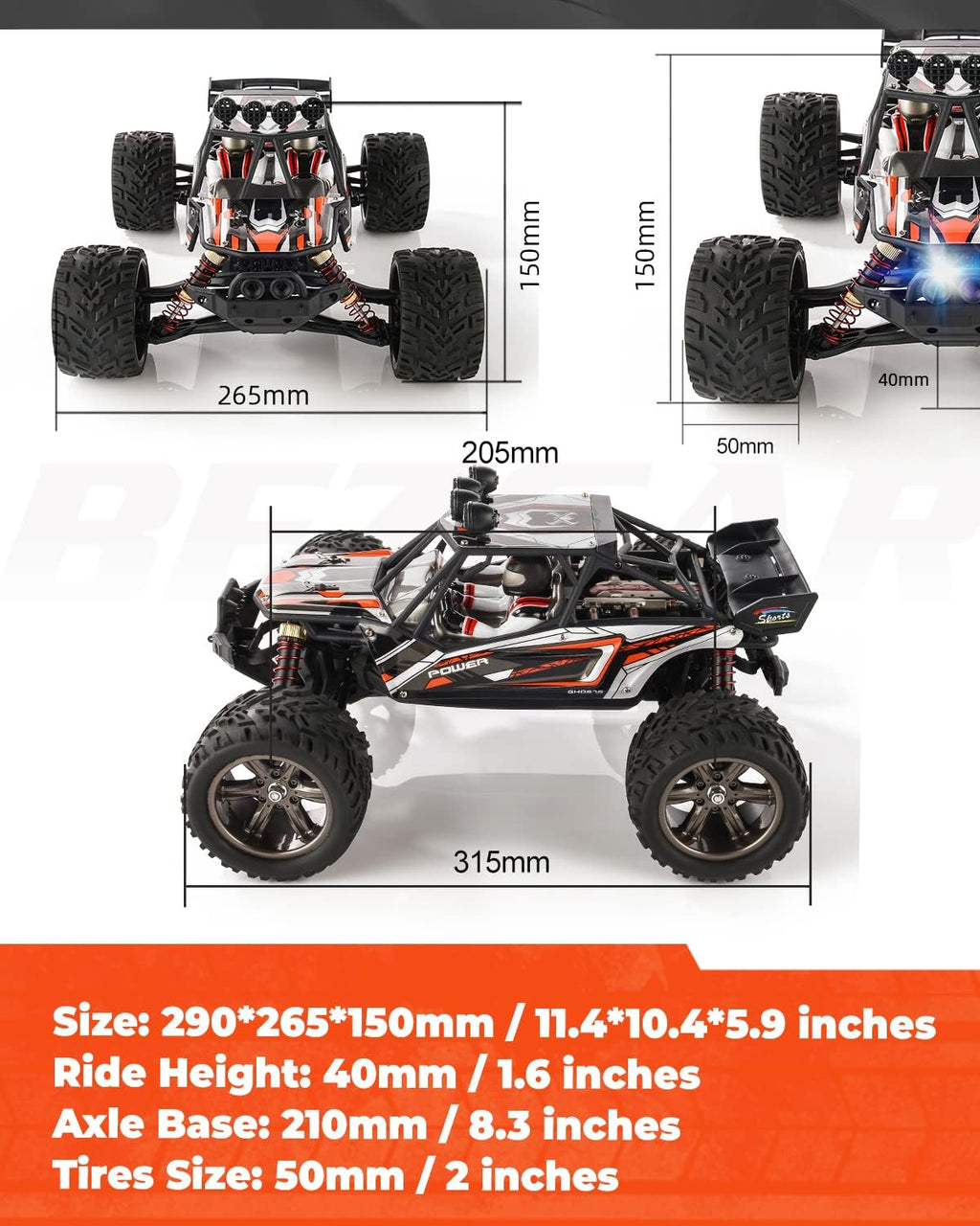 1:12 Scale Remote Control Truck 2WD 38 Km/h M4802