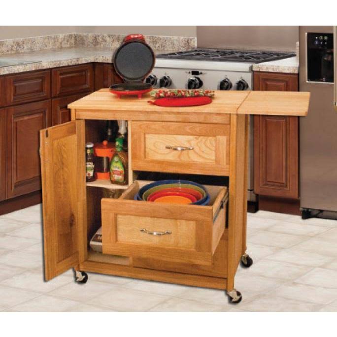 Kitchen Cart with Side Drop Leaf X360