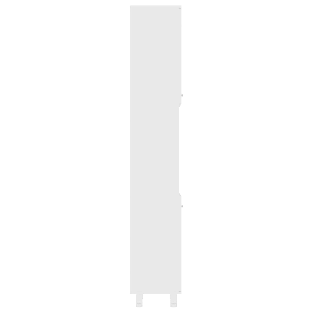 White and Sonoma Oak Bathroom Cabinet Chipboard I60201