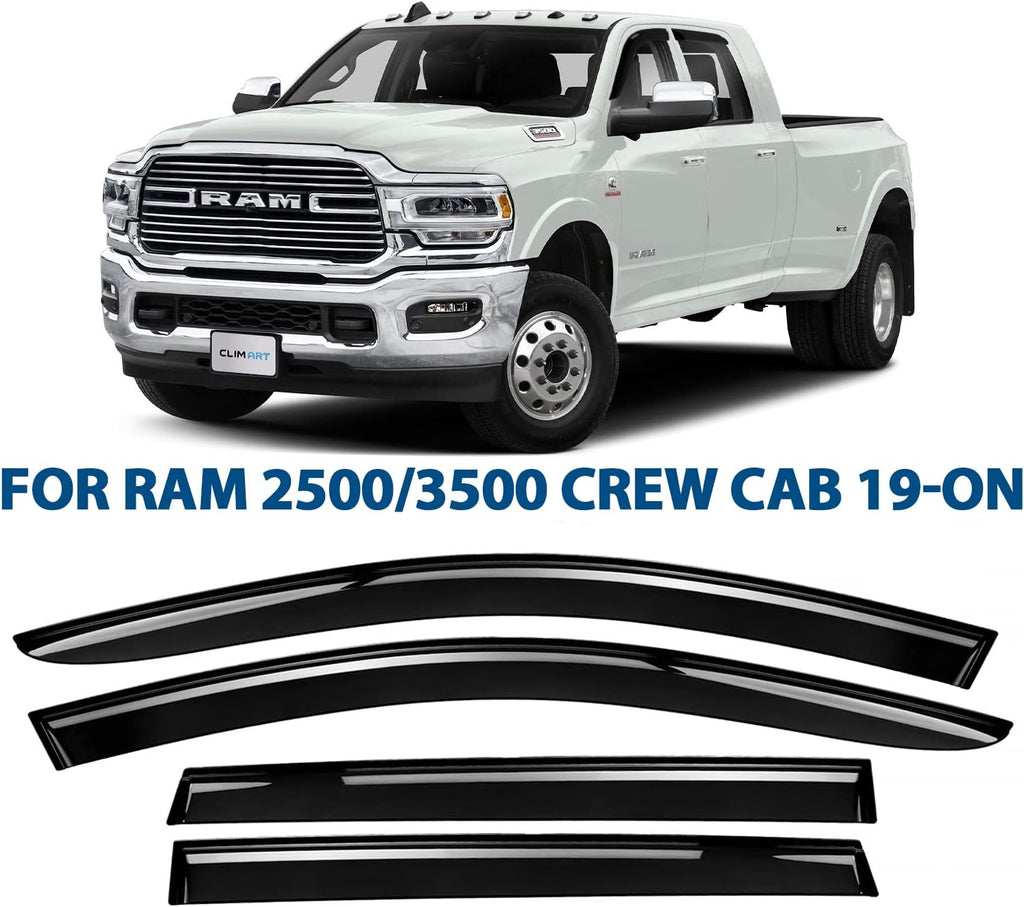 4pcs Dark Smoke Tape-on Window Deflectors J483