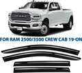 4pcs Dark Smoke Tape-on Window Deflectors J483