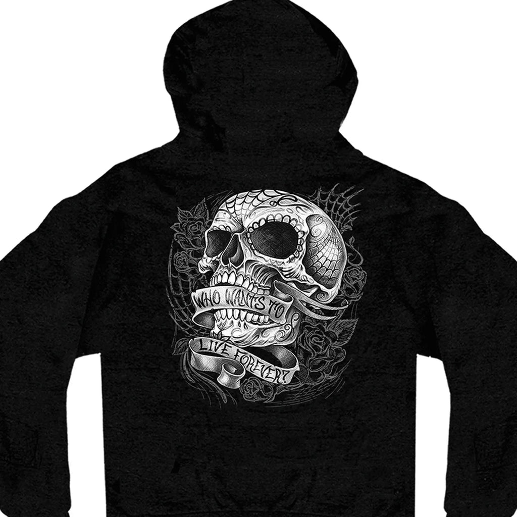 Black Hoodie with Zipper Closure 2X-Large H306361