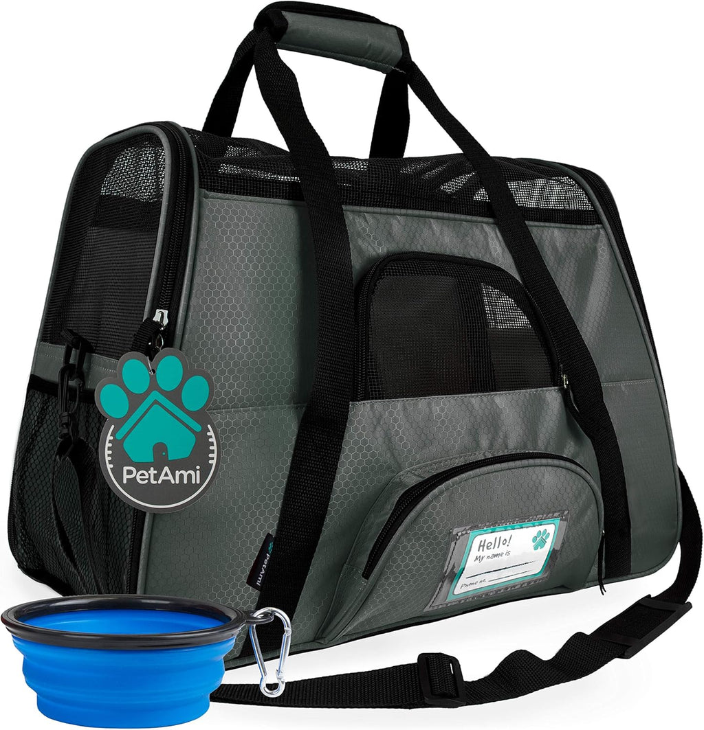 Soft-Sided Pet Travel Carrier, Small, Grey, Pack of 2 Q5259