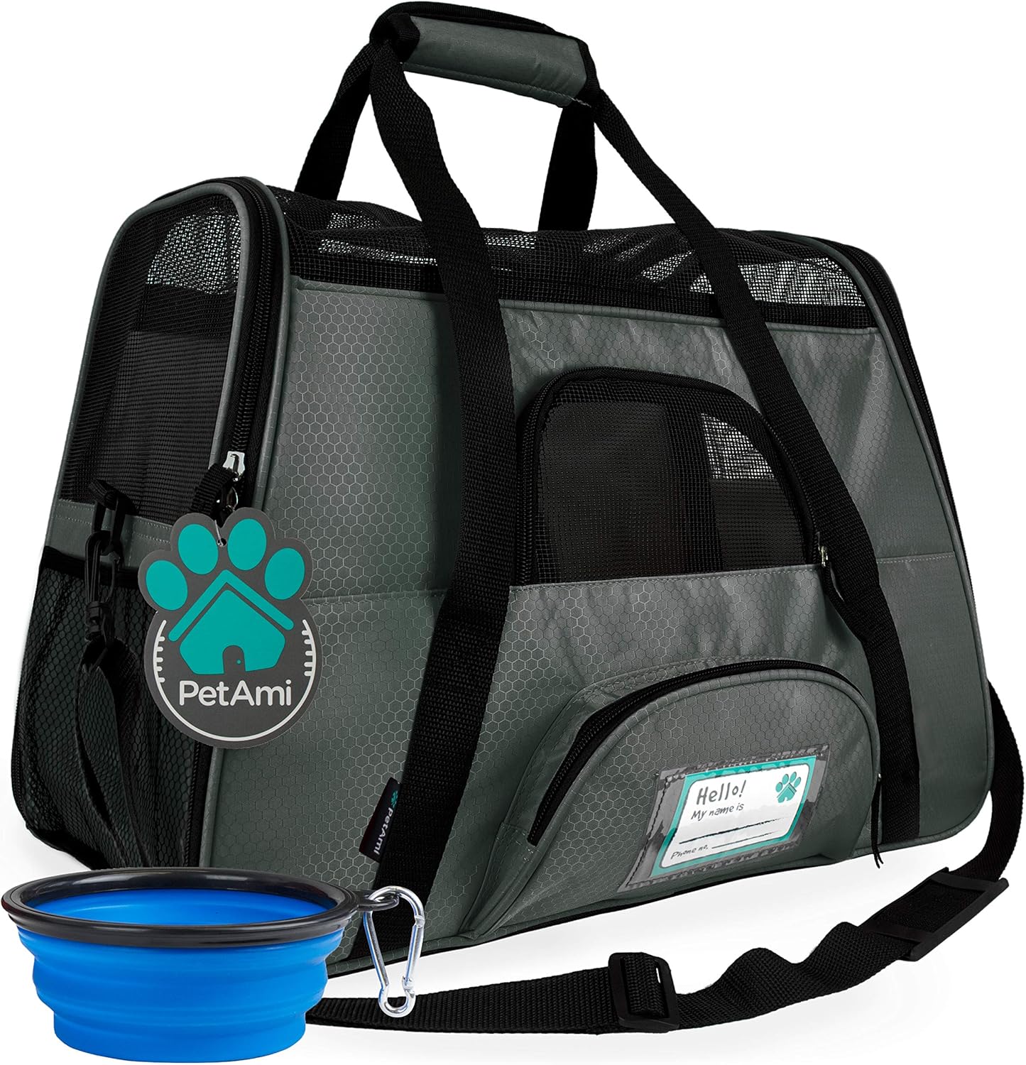 Soft-Sided Pet Travel Carrier, Small, Grey, Pack of 2 Q5259