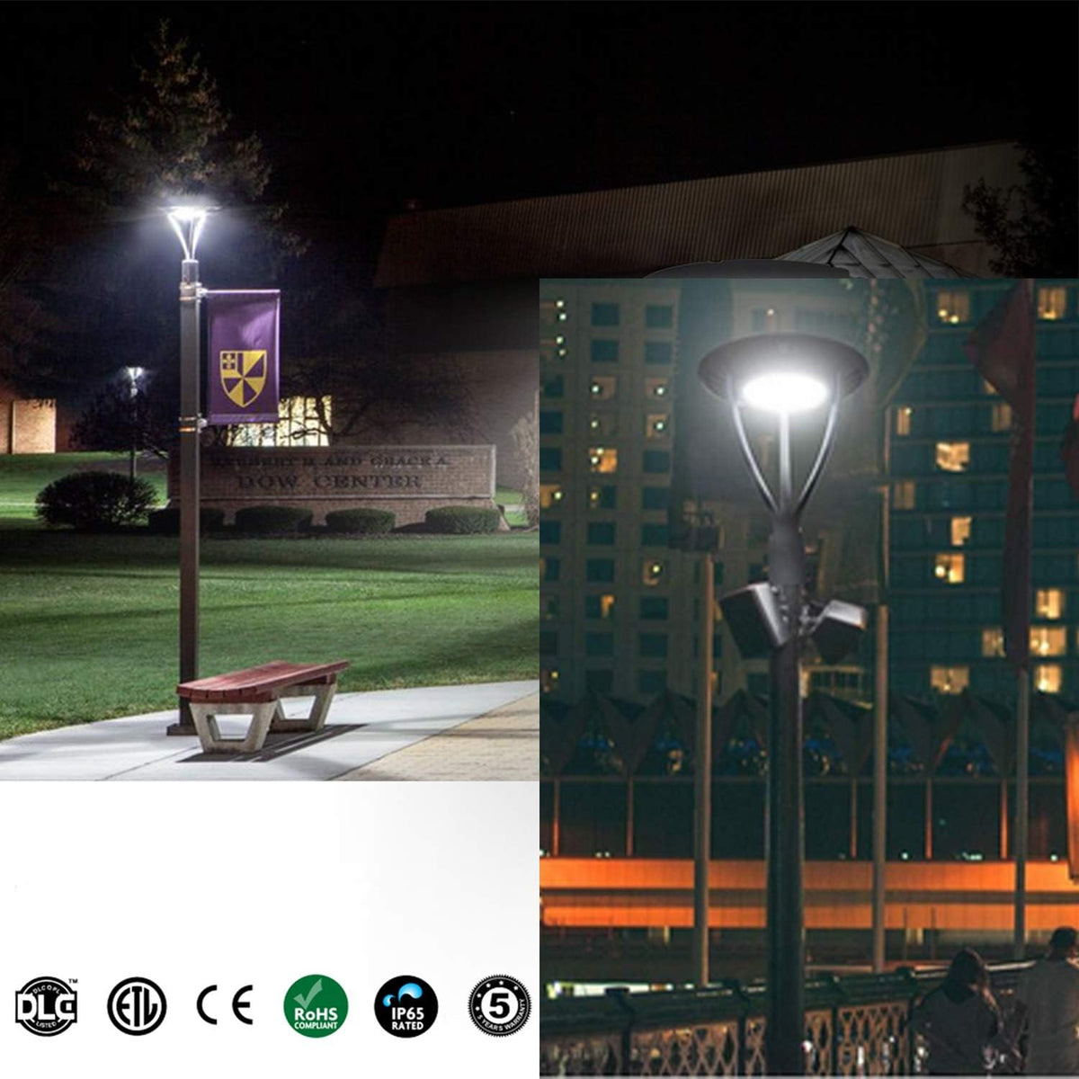 LED Circular Post Top Pole Light 100W 13000LM D72594
