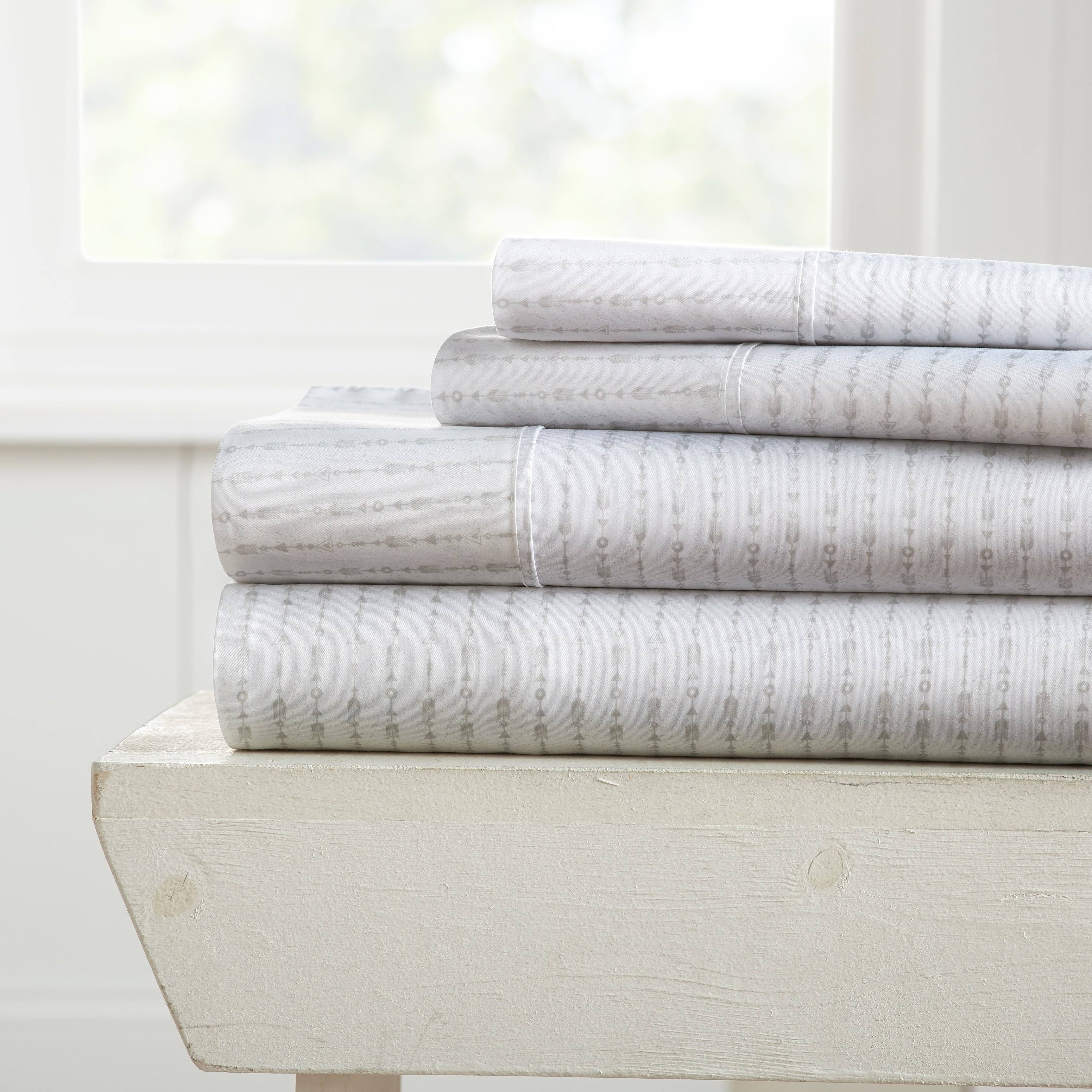 Patterned Sheet Set (California King - Rose Grey) E433