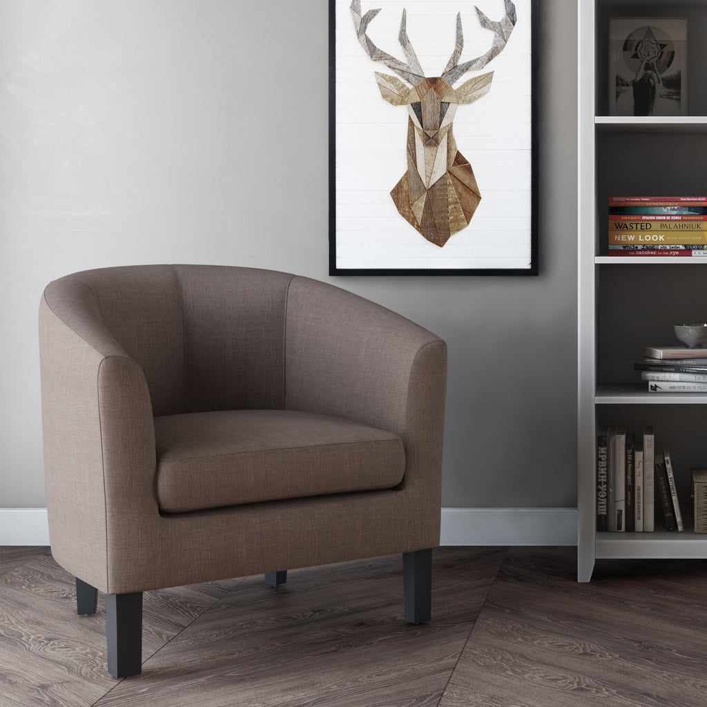 Tub Chair in Light Mocha E987