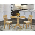 Oak Drop Leaf Solid Wood Dining Set 3 Pieces P250341