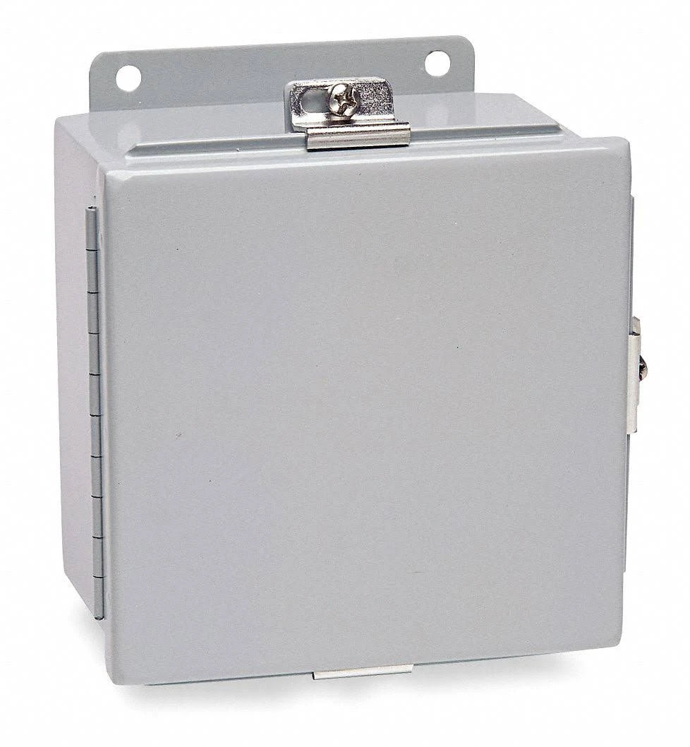 10 inH x 8 inW x 6 inD Metallic Enclosure, Gray Z902