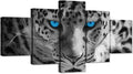5 Pieces Leopard Face Canvas Wall Art Print On Canvas Stretched and Framed T774795