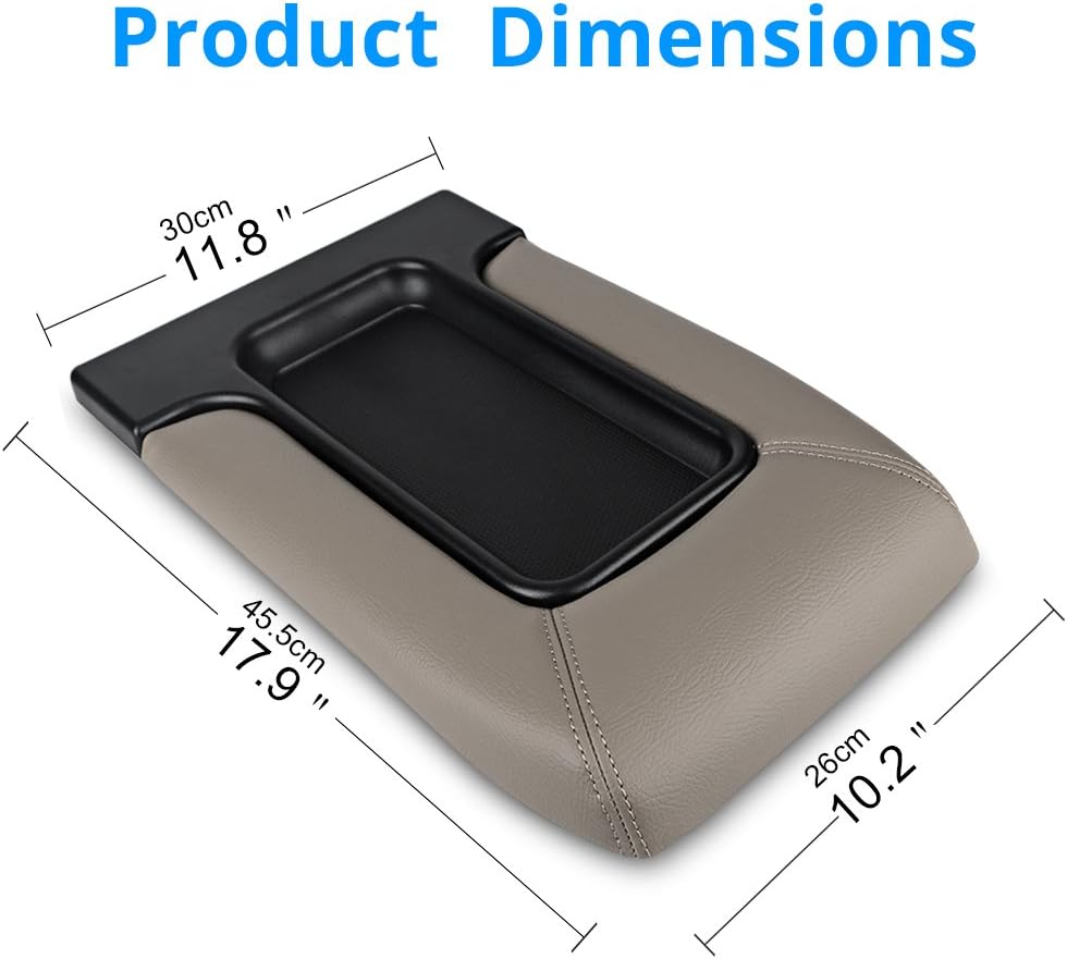 Tan Center Console Lid Replacement Cover Armrest Kit Pack of 2 J442696