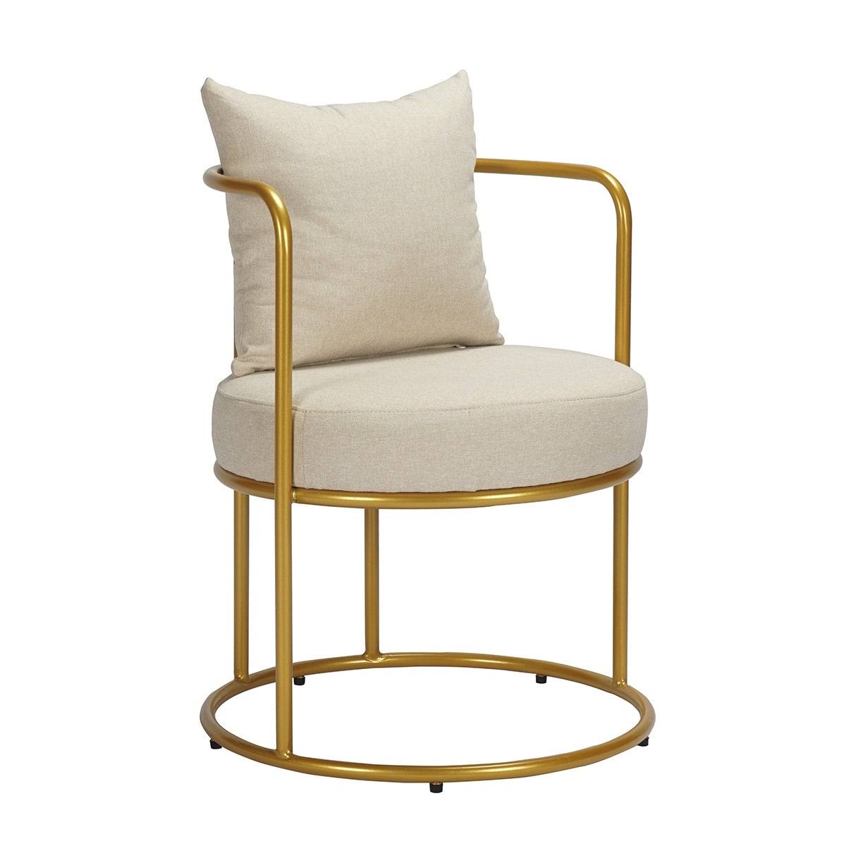 Beige Polyester Armchair H890