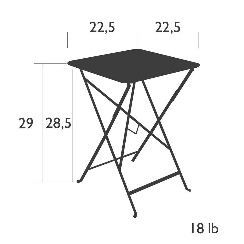 White Square Folding Table H740