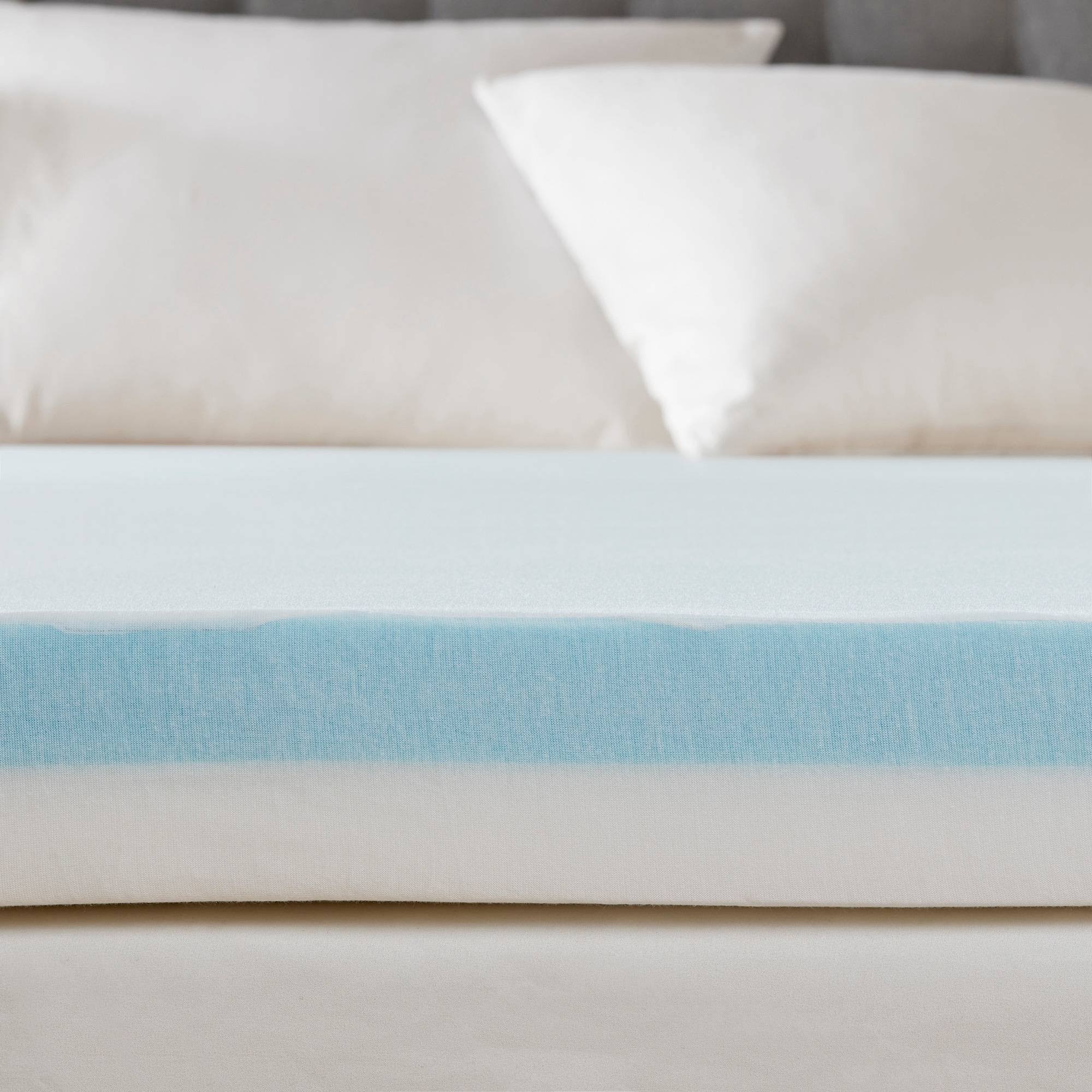 White Twin Memory Foam Mattress Topper W568