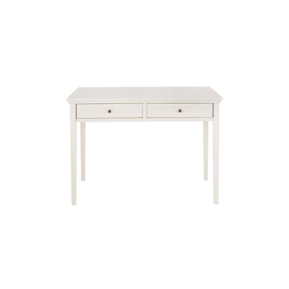 Polar White 2 Drawer Writing Desk with Solid Wood J205