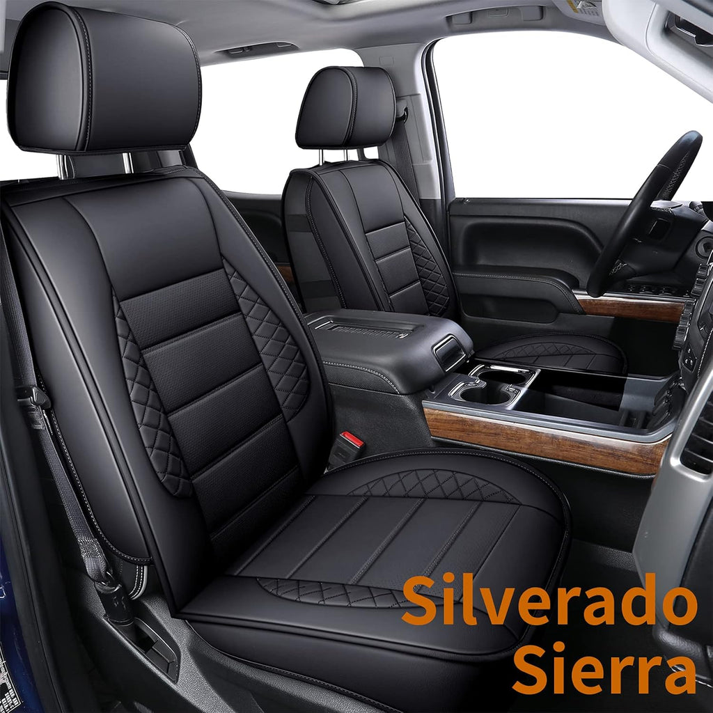 Gray Faux Leather Seat Covers with Center Console Cover B922