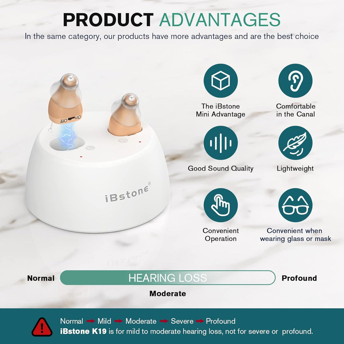 Beige Rechargeable Mini Completely-in-Canal Hearing Aid, Pair O151585