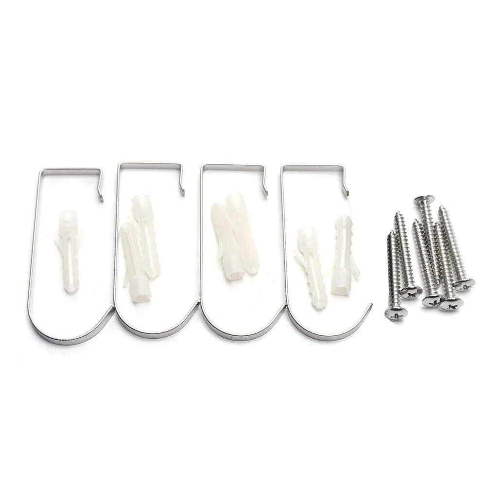 Microwave Oven Wall Mount Shelf Storage Rack with 4 Hooks I31305