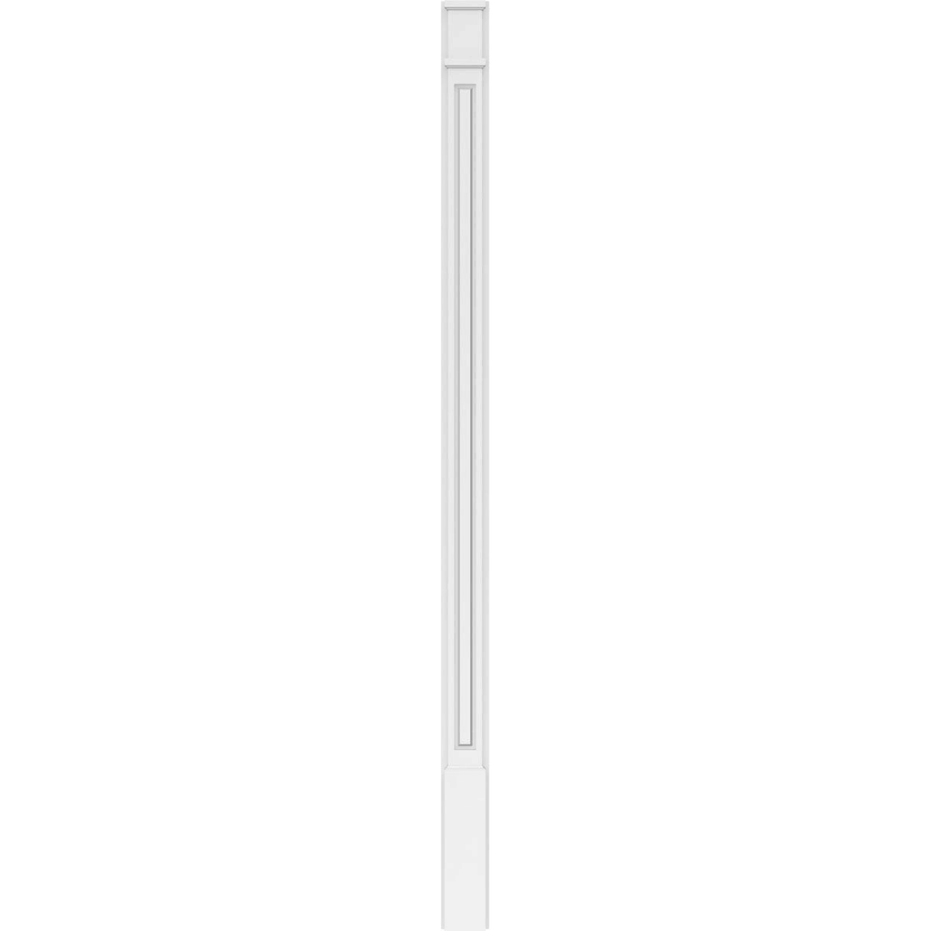 Raised Panel PVC Pilaster with Capital and Base (Pair) D71686