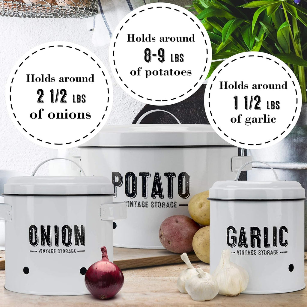 Farmhouse Kitchen Storage Canister Set of 3, Pack of 2 B219699