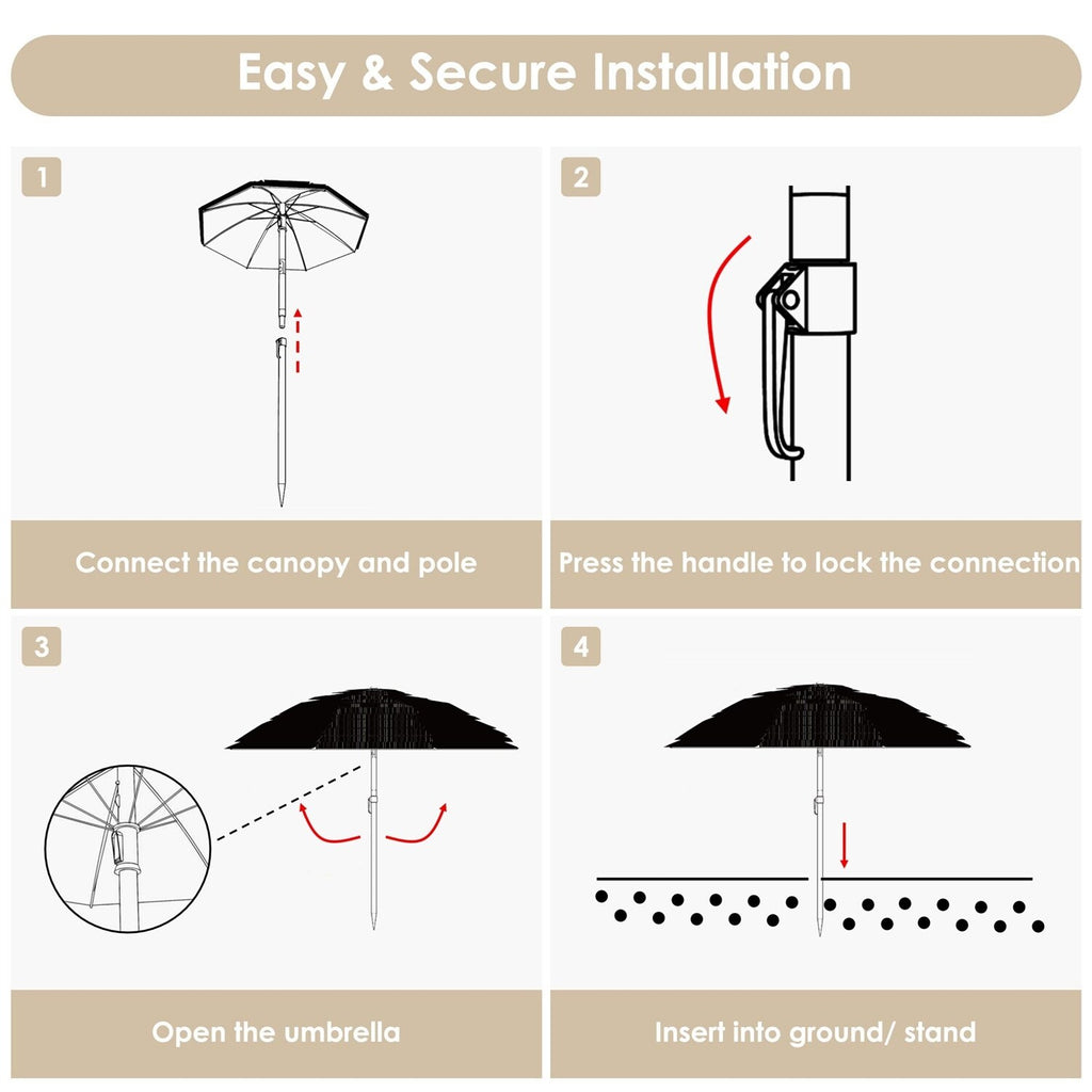 Thatched Tiki Umbrella F4692