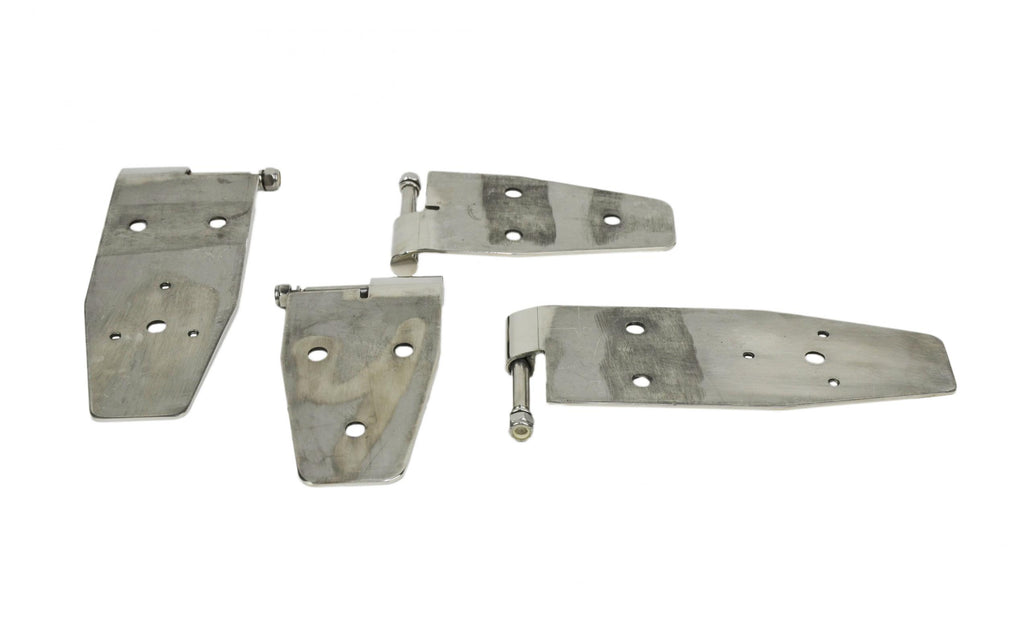 Polished Silver Hardtop Door Hinge Set 4 Pieces X8086