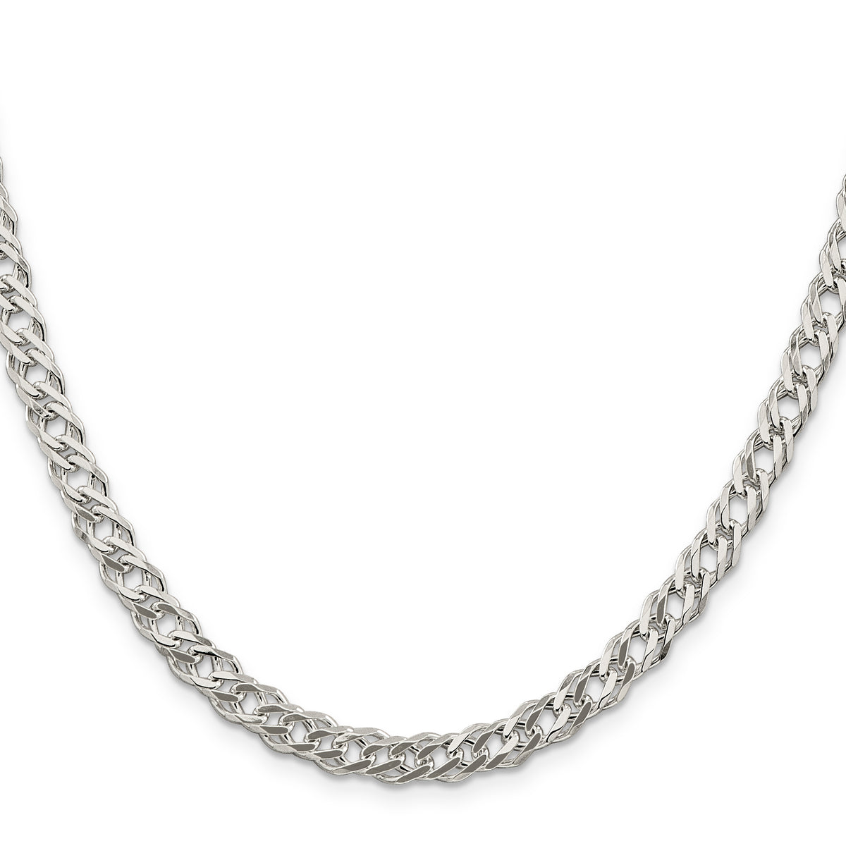 Sterling Silver Diamond-Cut Curb Chain Necklace 18 Inch C299429