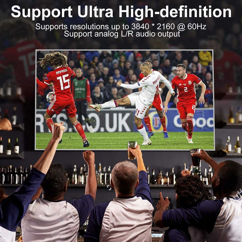 HDMI KVM Switcher 4K 60Hz USB 2.0 with 2 Pcs 5ft KVM Cables L805